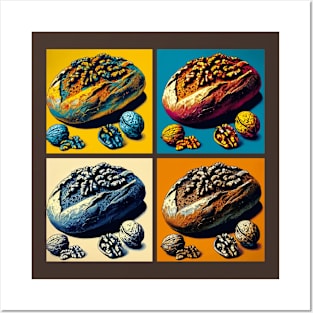 Pop Pain Aux Noix  Art - French Cuisine Culinary Posters and Art